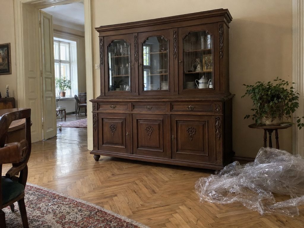 Старовинний буфет після перевезення